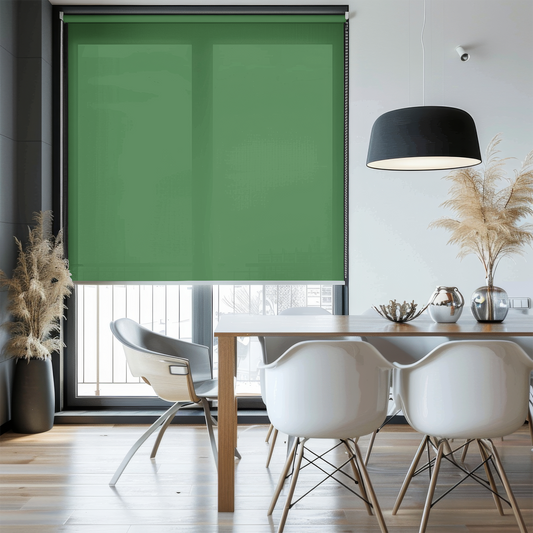 Rulou textil simplu, semi opac, Verde fân