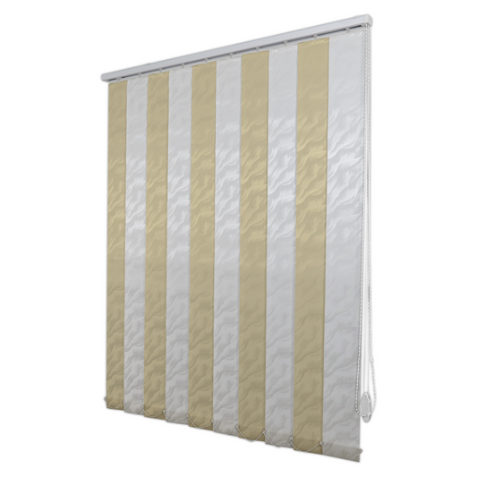 Jaluzele Verticale Satin 0102 Alb + Crem
