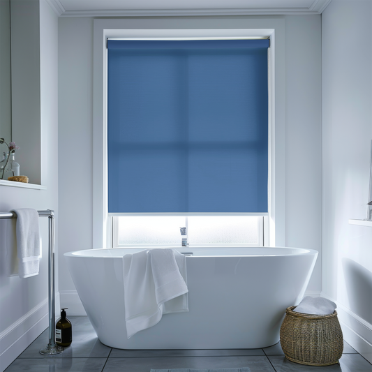 Rulou textil simplu, semi opac, albastru marin