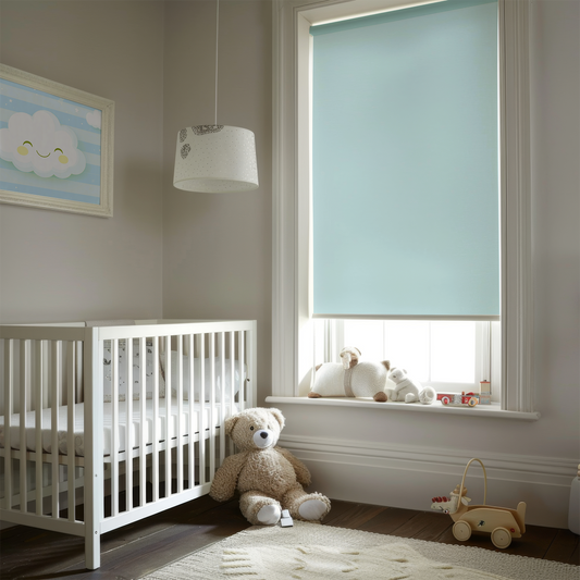 Rulou textil simplu, semi opac, albastru pastel