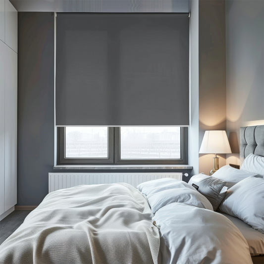 Rulou textil simplu, semi opac, Gri