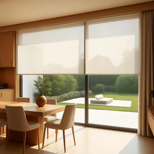 Rulou Screen transparent, PVC, Alb