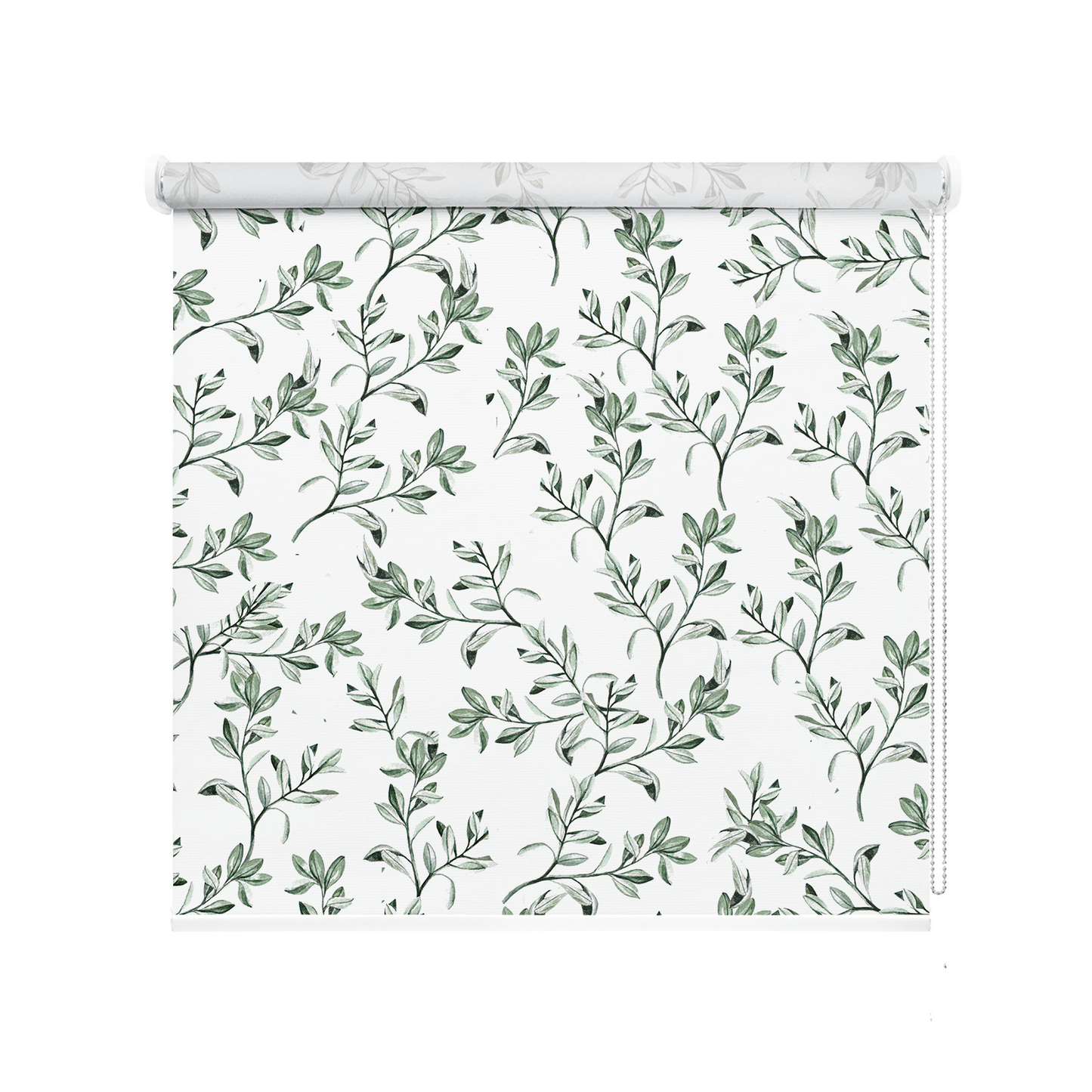 Rulou textil cu model Green Leaves