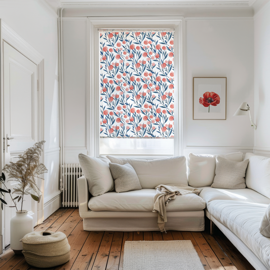 Rulou textil cu model Poppy Bloom