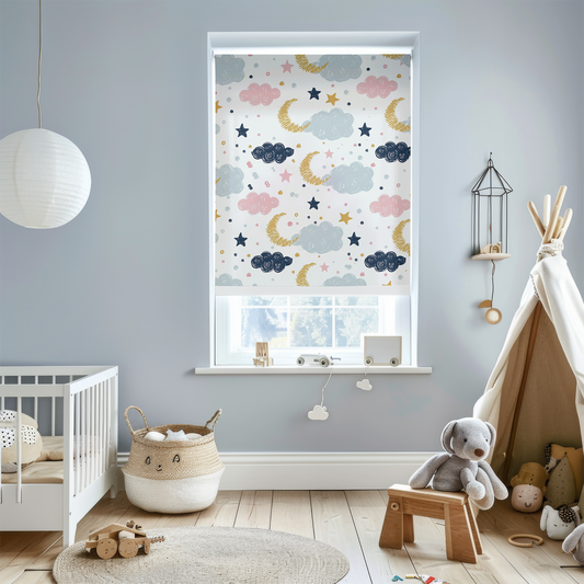 Rulou textil cu model Kids Night Sky