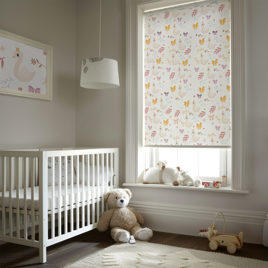 Rulou textil cu model Kids Swans