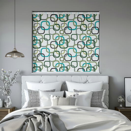 Rulou textil cu model Modern Squares