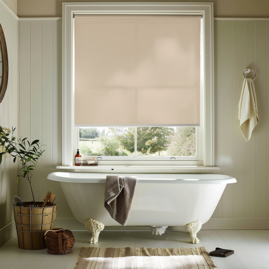 Rulou textil simplu, semi opac, bej delicat