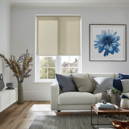 Rulou textil simplu, semi opac,crem deschis