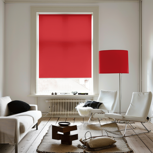Rulou textil simplu, semi opac, Roșu Intens