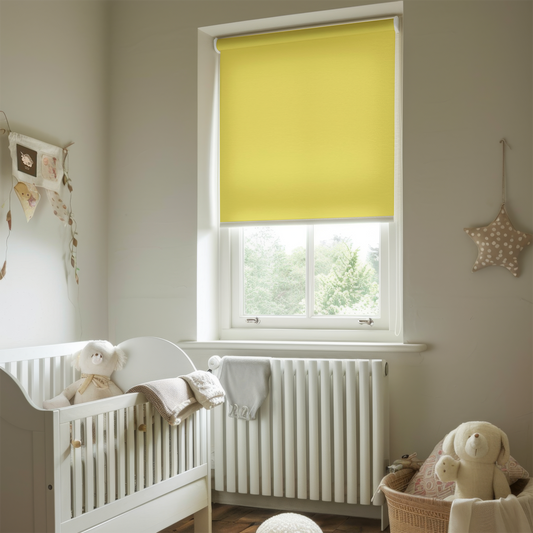 Rulou textil simplu, semi opac, galben cald