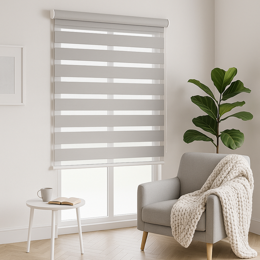 Rulou textil Zebra Color, Gri