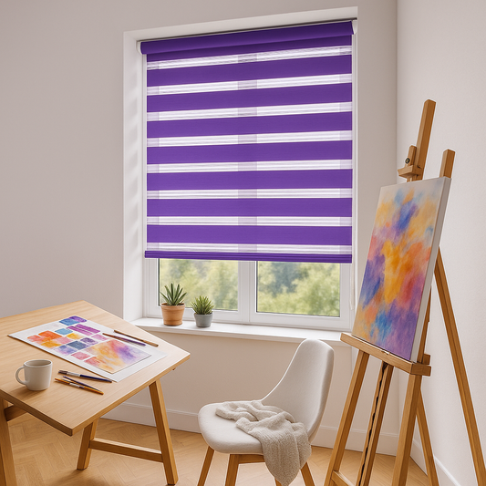 Rulou textil Zebra Color, mov