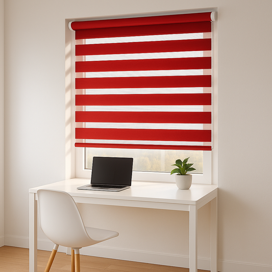 Rulou textil Zebra Color, roșu