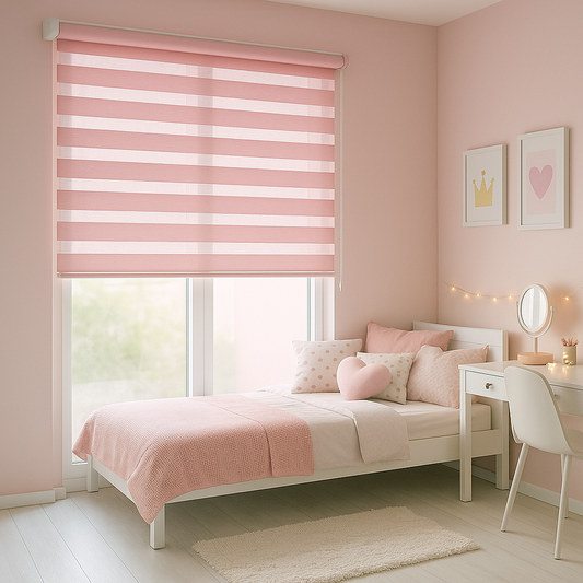 Rulou textil Zebra Color, roz