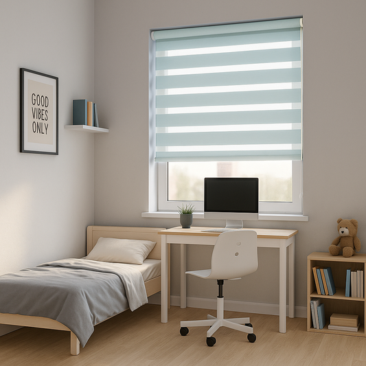 Rulou textil Zebra Color, verde pastel