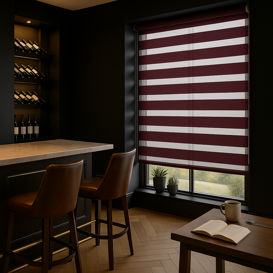 Rulou textil Zebra Color, Visiniu