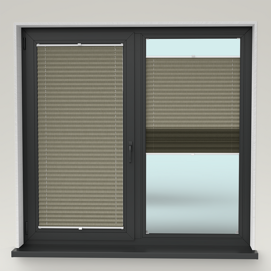 Jaluzele Plisate Natur Crem Închis