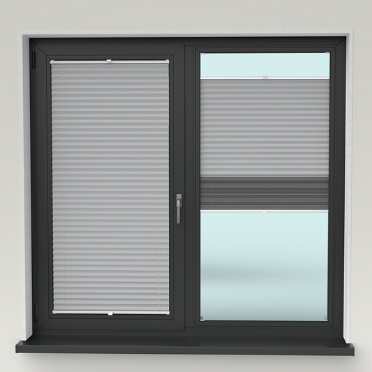 Jaluzele Plisate Natur Gri deschis