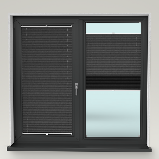 Jaluzele Plisate Natur Gri Închis