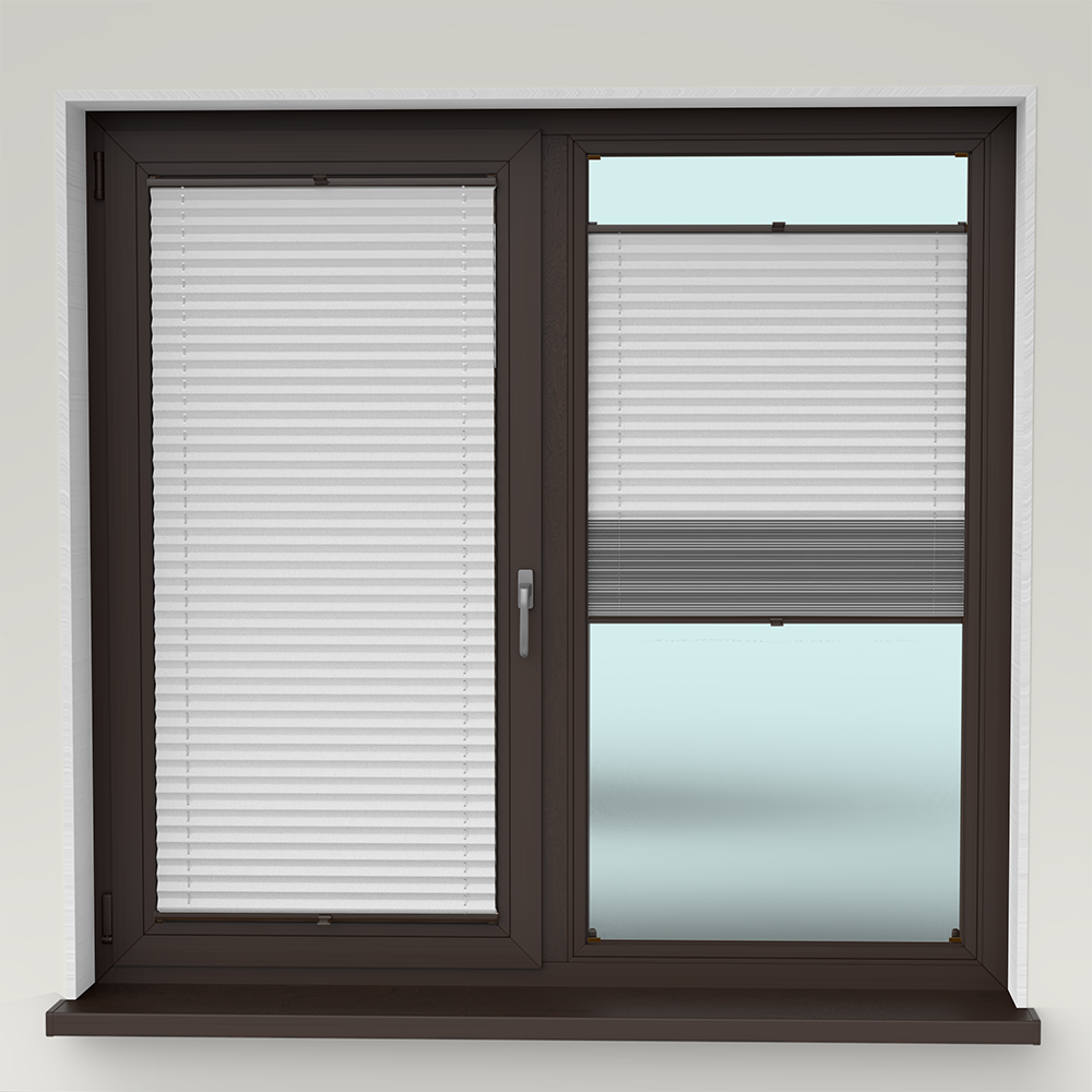 Jaluzele Plisate Natur Alb