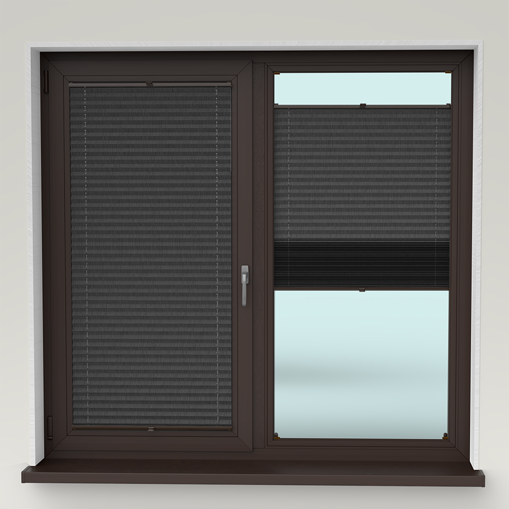 Jaluzele Plisate Natur Gri Închis