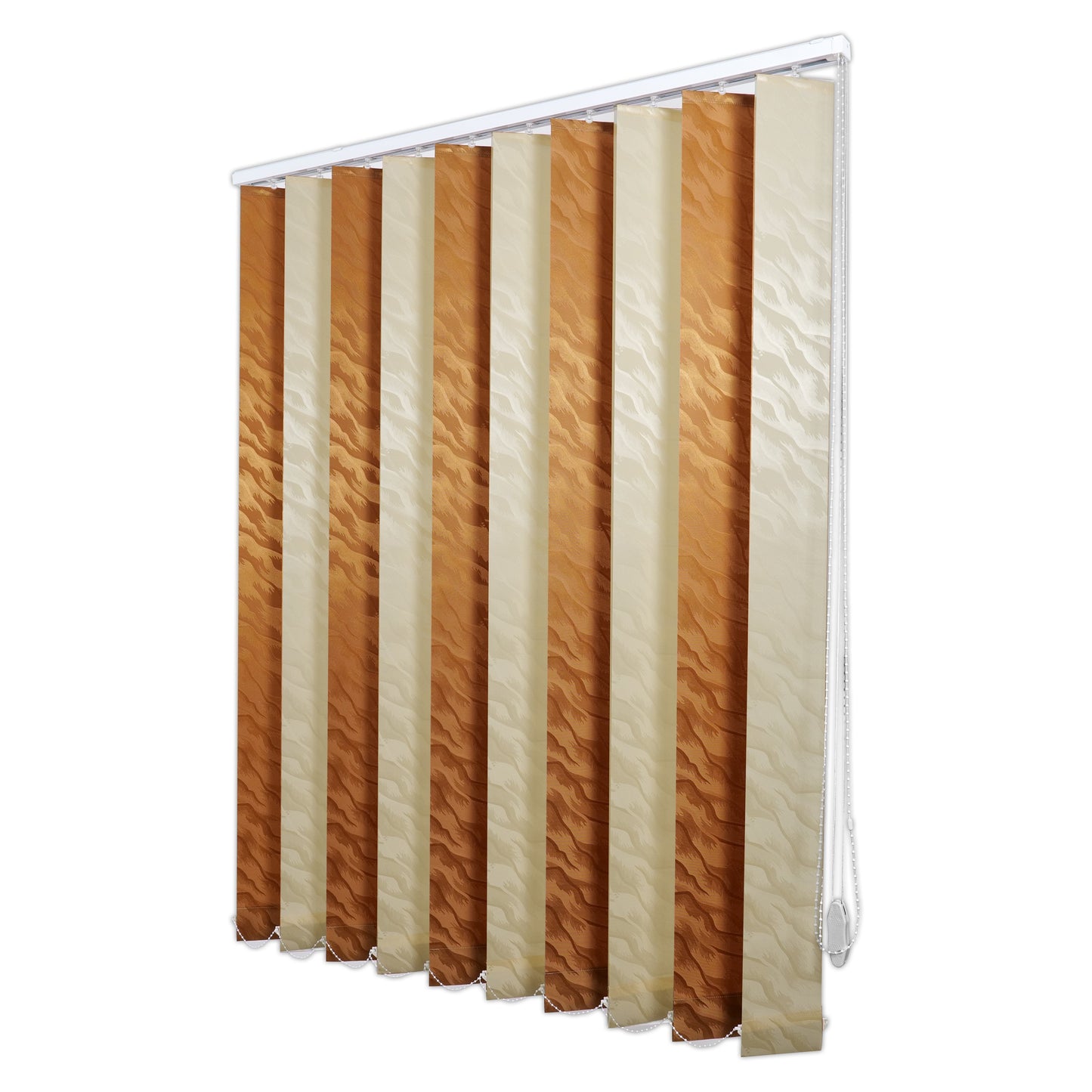 Jaluzele Verticale satin 0602 Maro inchis Crem