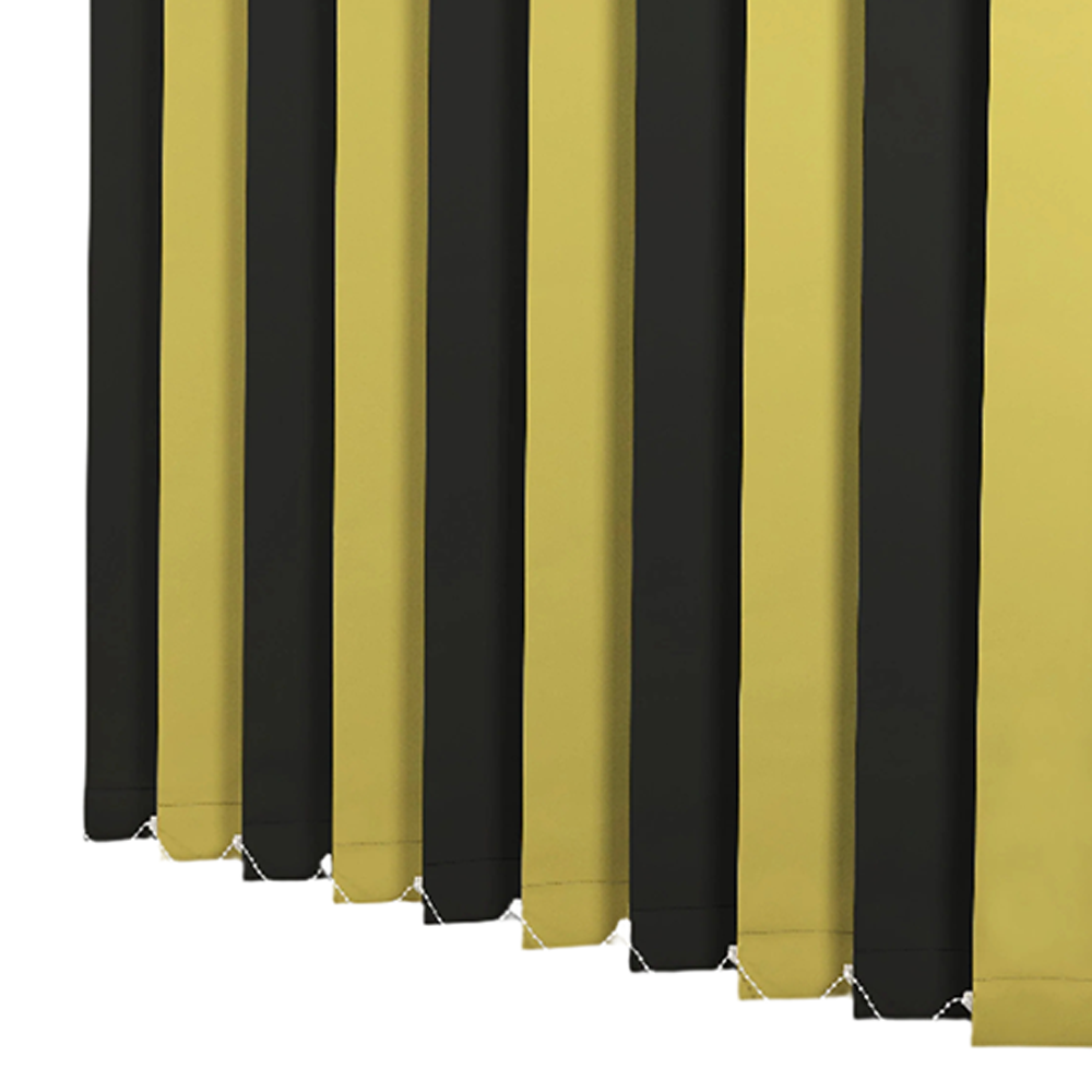 Pânze Jaluzele Verticale Blackout 130-70 Negru + Galben