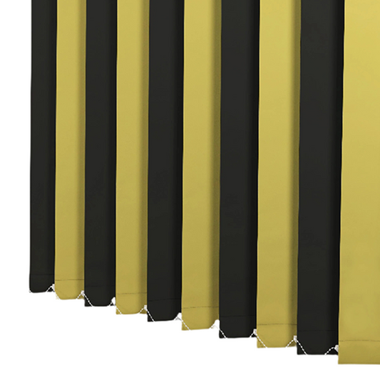 Pânze Jaluzele Verticale Blackout 130-70 Negru + Galben