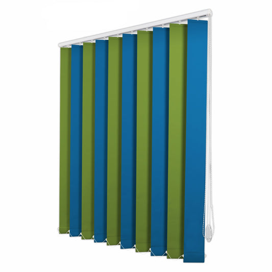 Jaluzele Verticale Opace Blackout 200-210 Albastru + Verde