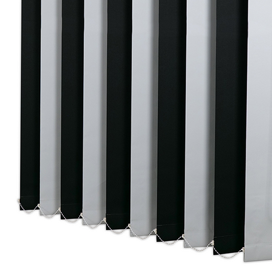 Pânze Jaluzele Verticale Blackout 3070 Negru + Gri deschis