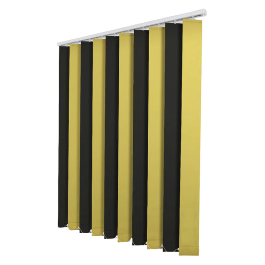 Jaluzele Verticale Blackout Galben + Negru 1