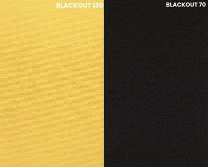 Pânze Jaluzele Verticale Blackout 130-70 Negru + Galben