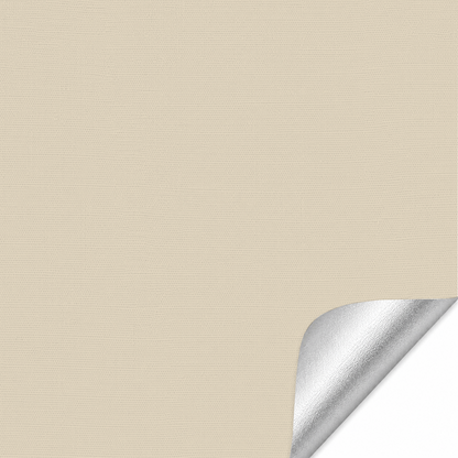Rulou textil blackout, opac, reflexiv, crem