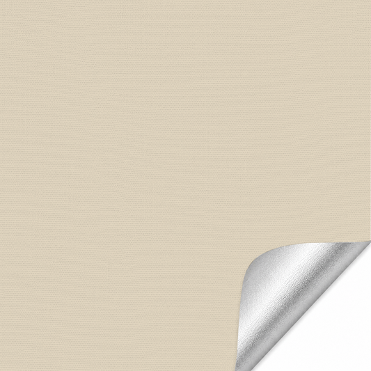 Rulou textil blackout, opac, reflexiv, crem