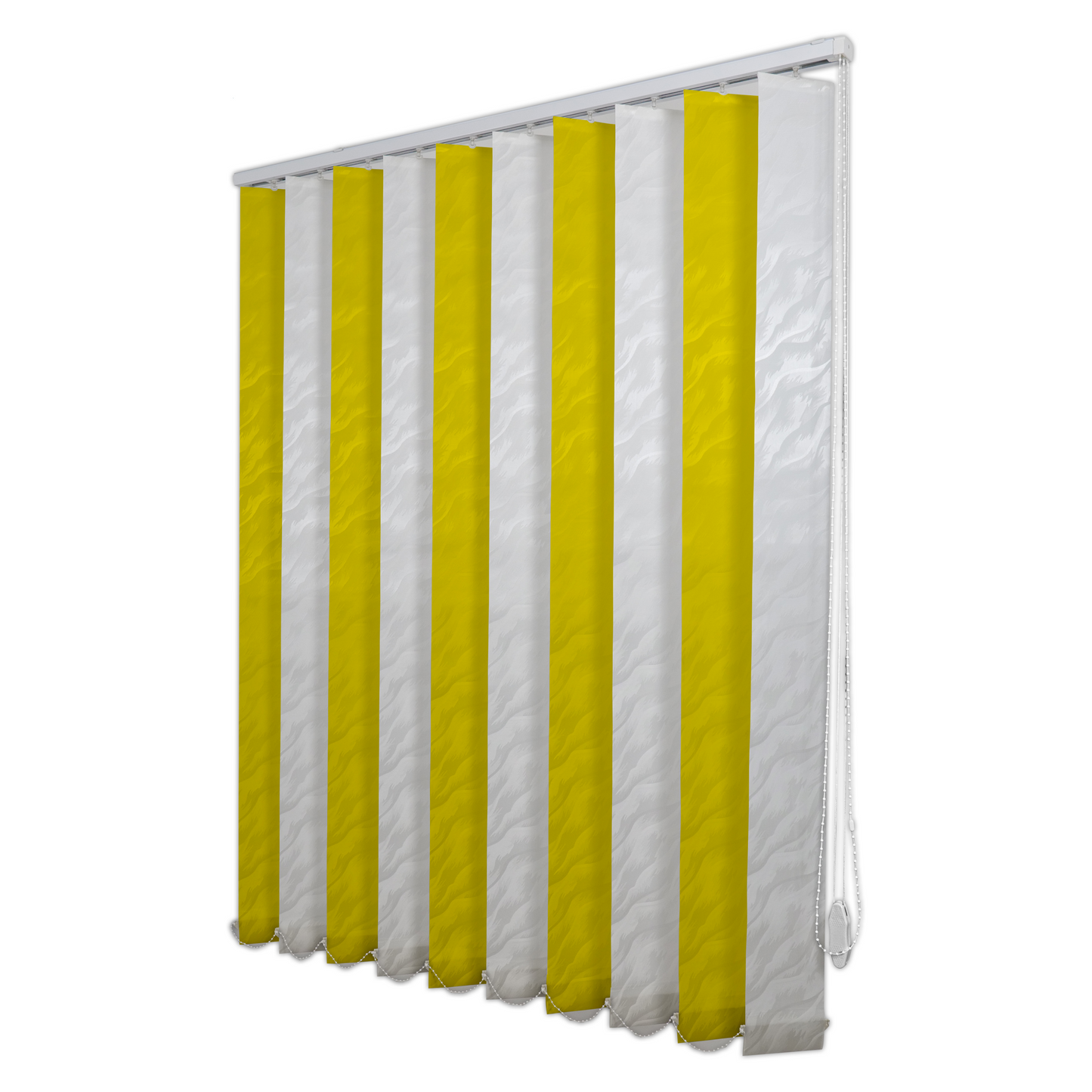 Jaluzele Verticale Satin 0123 Alb + Galben