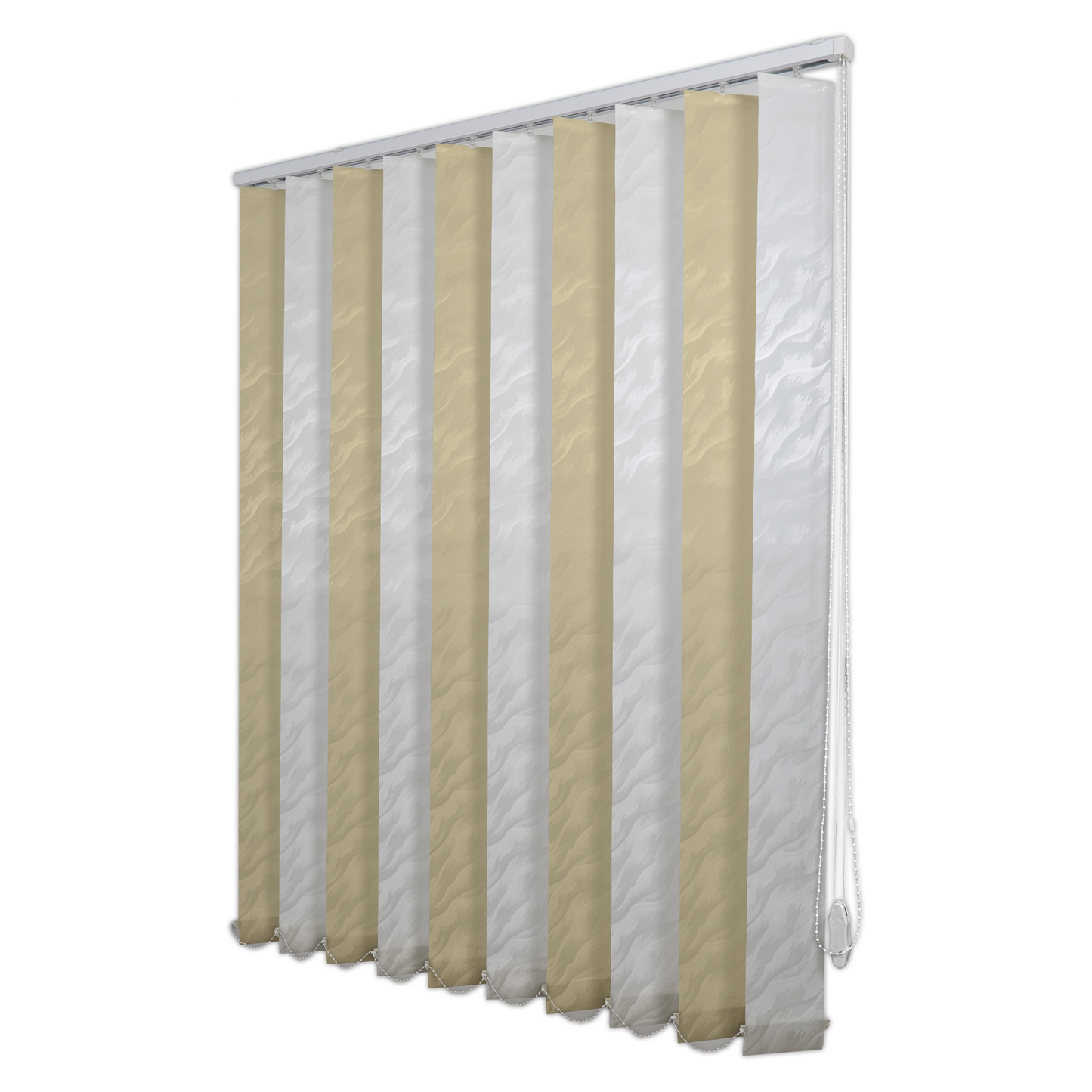 Jaluzele Verticale Satin 0102 Alb + Crem