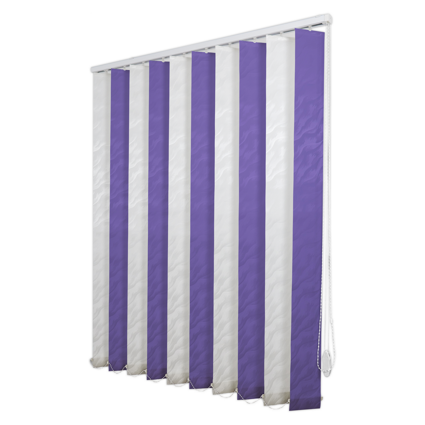 Jaluzele Verticale Satin 0114 Alb + Mov