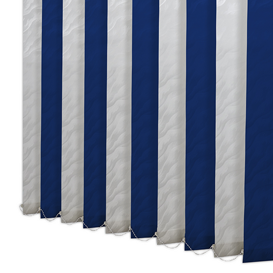Pânze Jaluzele verticale  Satin 0118, alb + albastru