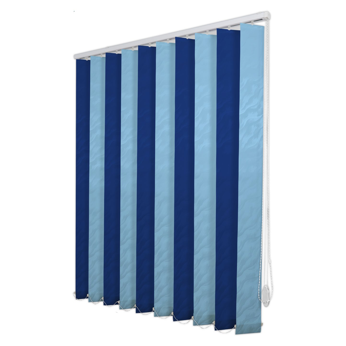 Jaluzele Verticale Satin 1618 Albastru deschis + Albastru închis