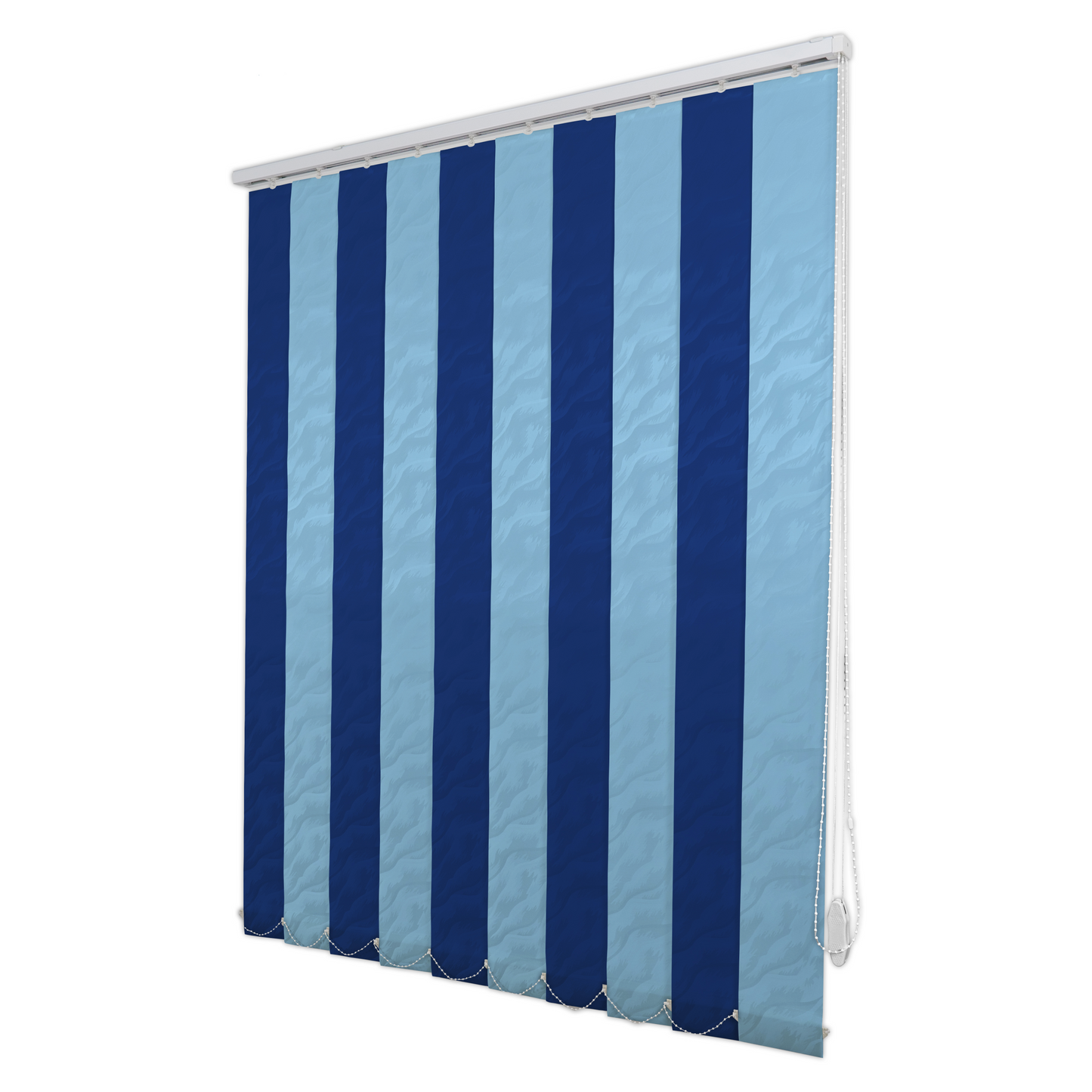 Jaluzele Verticale Satin 1618 Albastru deschis + Albastru închis
