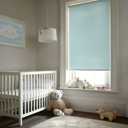 Rulou textil simplu, semi opac, albastru pastel