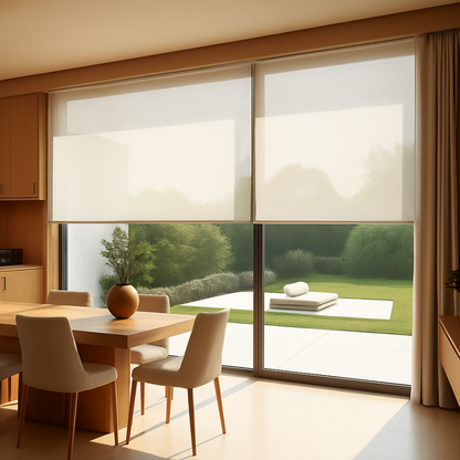 Rulou Screen transparent, PVC, Alb