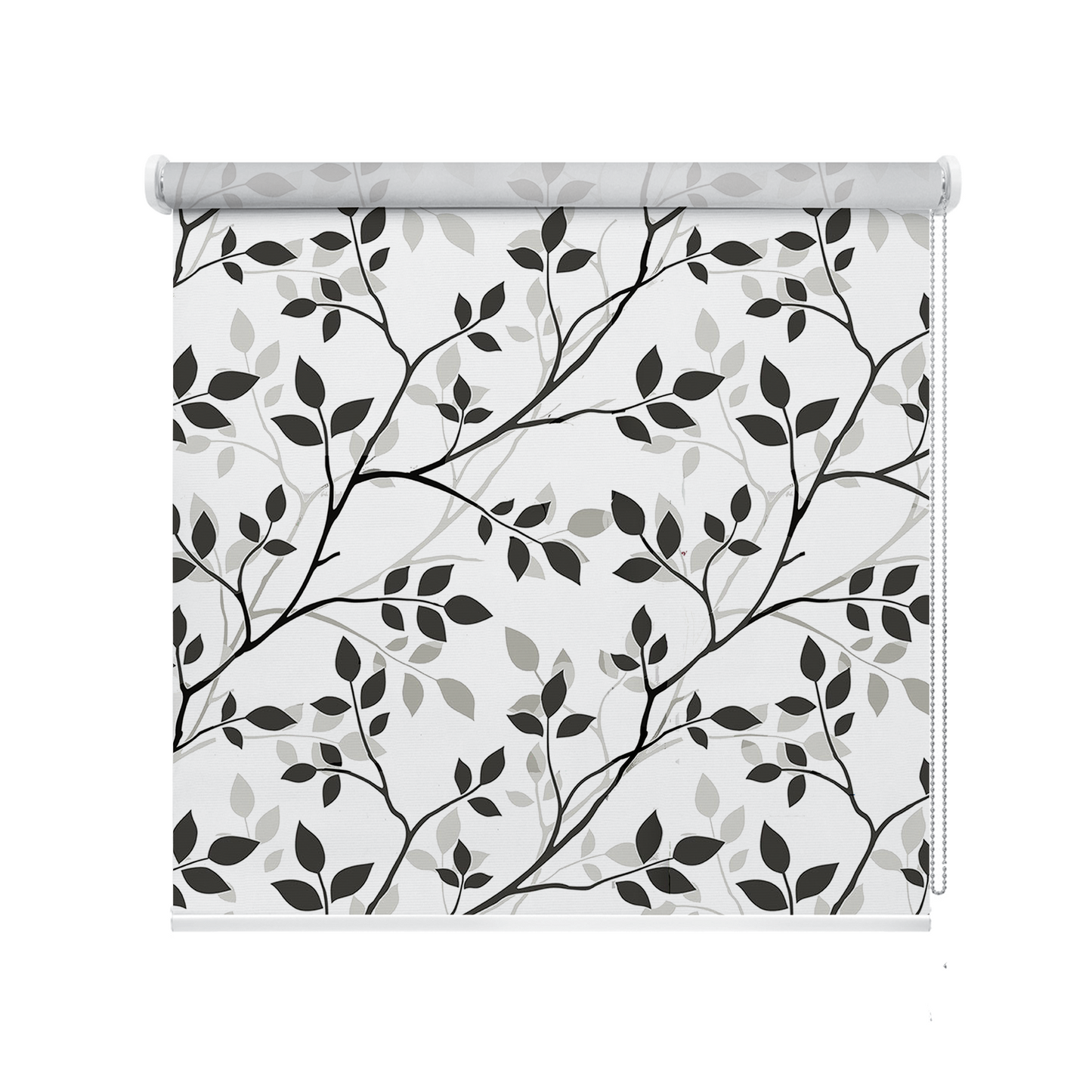 Rulou textil cu model Black Leaves
