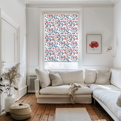 Rulou textil cu model Poppy Bloom