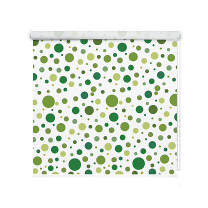 Rulou textil cu model Kids Green Polka