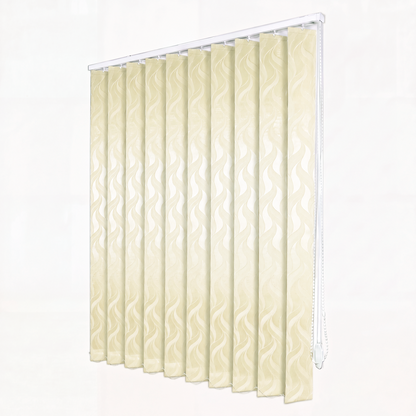 Jaluzele Verticale Satin Leaves Galben Pastel 14