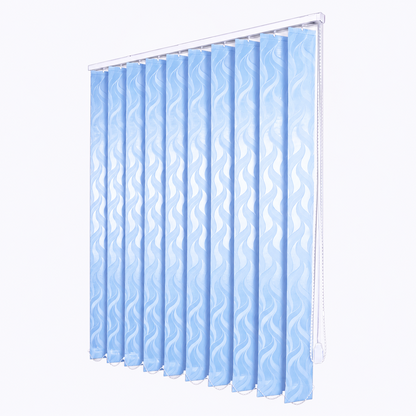 Jaluzele Verticale Satin Leaves Albastru 17