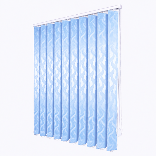 Jaluzele Verticale Satin Leaves Albastru 17