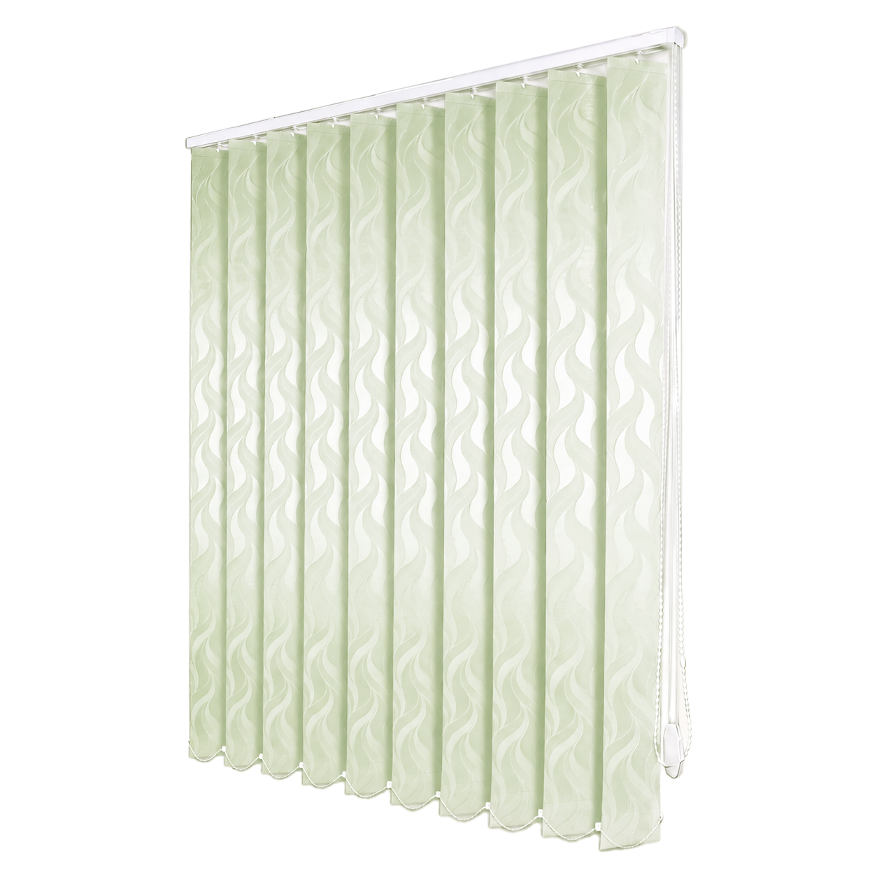 Jaluzele Verticale Satin Leaves Verde Pastel 21